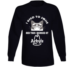 Arbys I Used To Smile Then I Worked There Funny Occupation Vintage Long Sleeve T Shirt Arbys I Used To Smile Then I Worked There Funny Occupation Vintage Long Sleeve T Shirt