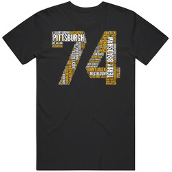 Pittsburgh Football 1974 Superbowl Champions Team Roster Retro Sports Fan Vintage T Shirt
