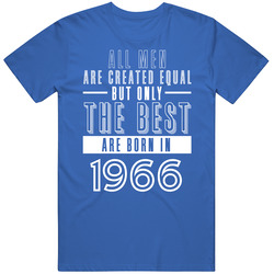 1966 Men Created Equal Best Born In Birth Year Birthday Gift Vintage T Shirt