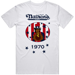 1970 Nathans Hot Dog Eating Contest Food Lovers Vintage T Shirt 1970 Nathans Hot Dog Eating Contest Food Lovers Vintage T Shirt