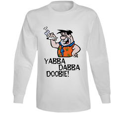 Yabba Dabba Dobie Fred Flintstone Smoking Weed Funny Stoner Parody Vintage Long Sleeve T Shirt Yabba Dabba Dobie Fred Flintstone Smoking Weed Funny Stoner Parody Vintage Long Sleeve T Shirt