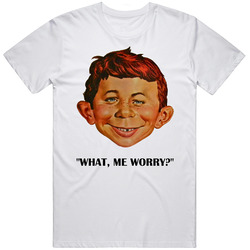 Alfred E Neuman Mad Magazine What Me Worry Black Text Vintage T Shirt Alfred E Neuman Mad Magazine What Me Worry Black Text Vintage T Shirt