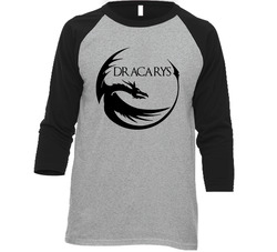 Dracarys Dragon Fire Game Of Thrones Tv Show Fan Raglan Vintage Raglan 3/4 Sleeve Shirt