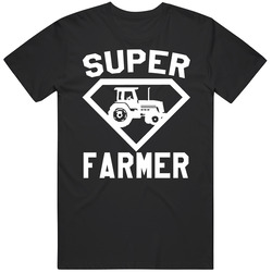 Super Farmer Job Occupation Hero Logo Co-worker Gift Vintage T Shirt