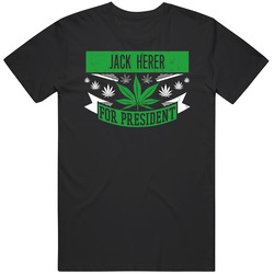 Jack Herer For President Weed Strain Pot Cannabis Marijuana Stoner Vintage T Shirt