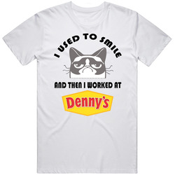 Dennys I Used To Smile Then I Worked There Occupation Vintage T Shirt