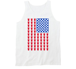 Beer Pong Red Solo Cup American Flag 4th Of July Party Drinking Vintage Tanktop Beer Pong Red Solo Cup American Flag 4th Of July Party Drinking Vintage Tanktop