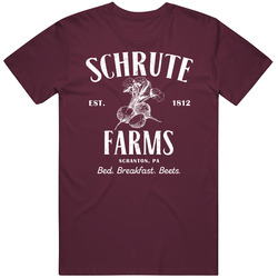 Schrute Farms Dwight The Office Beets Bed Breakfast Tv Show Rainn Wilson Fan Vintage T Shirt