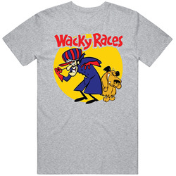 Wacky Races Boy And Dog Hanna Barbera Cartoon Poster Fan Raglan Tee Unisex Classic Vintage T Shirt