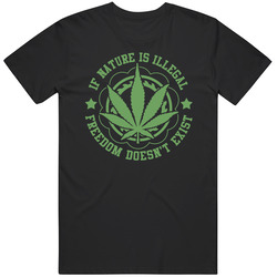 If Nature Is Illegal Freedom Doesnt Exist Cannabis Stoner Vintage T Shirt If Nature Is Illegal Freedom Doesnt Exist Cannabis Stoner Vintage T Shirt