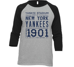 New York Baseball Bronx Park Stadium Retro Sports Poster Style Fan Raglan Vintage Raglan 3/4 Sleeve Shirt New York Baseball Bronx Park Stadium Retro Sports Poster Style Fan Raglan Vintage Raglan 3/4 Sleeve Shirt