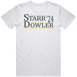 Bart Starr Boyd Dowler For President '24 Green Bay Football Vintage T Shirt Bart Starr Boyd Dowler For President '24 Green Bay Football Vintage T Shirt