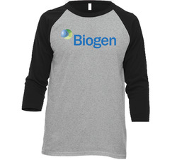 Biogen Inc Nasdaq Company Logo Employee Fan Raglan Vintage Raglan 3/4 Sleeve Shirt Biogen Inc Nasdaq Company Logo Employee Fan Raglan Vintage Raglan 3/4 Sleeve Shirt