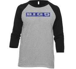 Big 5 Sporting Goods Nasdaq Company Logo Employee Fan Raglan Vintage Raglan 3/4 Sleeve Shirt Big 5 Sporting Goods Nasdaq Company Logo Employee Fan Raglan Vintage Raglan 3/4 Sleeve Shirt