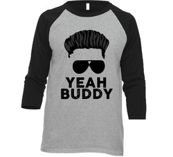 Yeah Buddy Dj Pauly D Jersey Shore Tv Show Fan Raglan Vintage Raglan 3/4 Sleeve Shirt