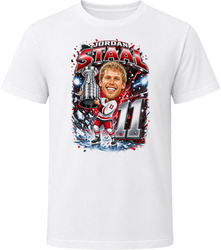 Carolina Hurricanes Jordan Staal White Jersey Stanley Cup Caricature T Shirt Carolina Hurricanes Jordan Staal White Jersey Stanley Cup Caricature T Shirt
