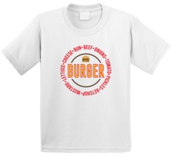 Cheeseburger Ingredients Recipe Funny Fast Food Fan Kids T Shirt Cheeseburger Ingredients Recipe Funny Fast Food Fan Kids T Shirt