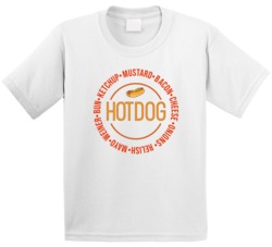 Hot Dog Ingredients Recipe Funny Ballpark Grill Food Fan Kids T Shirt Hot Dog Ingredients Recipe Funny Ballpark Grill Food Fan Kids T Shirt