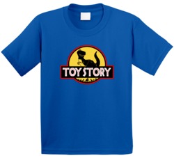 Toy Story Jurassic Park Logo Parody Kids T Shirt