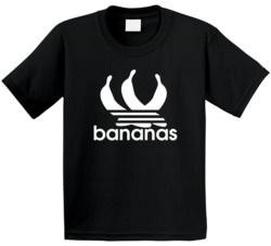 Bananas Adidas Logo Parody Tropical Fruit Athletic Kids T Shirt