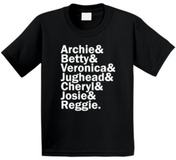 Archie Betty Veronica Jughead Cheryl Josie Riverdale And Name Helvetic Archie Betty Veronica Jughead Cheryl Josie Riverdale And Name Helvetic