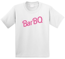 Bar Bq Bbq Barbie Logo Parody Grilling Kids T Shirt Bar Bq Bbq Barbie Logo Parody Grilling Kids T Shirt