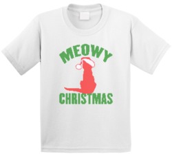Meowy Merry Christmas Cute Cat Holiday Party Animal Ugly Sweater Stitc Meowy Merry Christmas Cute Cat Holiday Party Animal Ugly Sweater Stitc