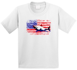 American Flag Shark Week Tv Show Fan Kids T Shirt American Flag Shark Week Tv Show Fan Kids T Shirt
