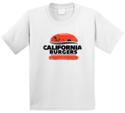 California Burgers Restaurant Grill Logo Kids T Shirt California Burgers Restaurant Grill Logo Kids T Shirt