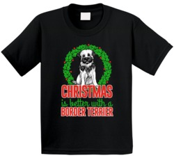 Christmas Is Better With A Border Terrier Cute Holiday Custom Dog Bree Christmas Is Better With A Border Terrier Cute Holiday Custom Dog Bree