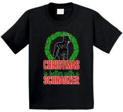 Christmas Is Better With A Schnauzer Holiday Custom Dog Breed Gift Kid Christmas Is Better With A Schnauzer Holiday Custom Dog Breed Gift Kid