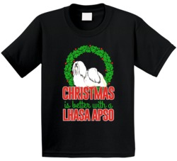 Christmas Is Better With A Lhasa Apso Holiday Custom Dog Breed Gift Ki Christmas Is Better With A Lhasa Apso Holiday Custom Dog Breed Gift Ki