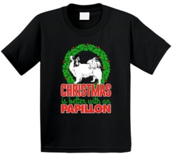 Christmas Is Better With A Papillon Holiday Custom Dog Breed Gift Kids Christmas Is Better With A Papillon Holiday Custom Dog Breed Gift Kids