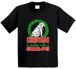 Christmas Is Better With A Shar-pei Holiday Custom Dog Breed Gift Kids Christmas Is Better With A Shar-pei Holiday Custom Dog Breed Gift Kids