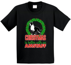 Christmas Is Better With An Amstaff Terrier Cute Holiday Custom Dog Br Christmas Is Better With An Amstaff Terrier Cute Holiday Custom Dog Br