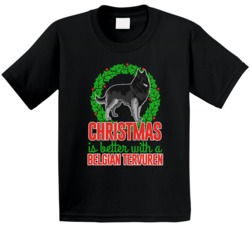 Christmas Is Better With A Tervuren Sheepdog Cute Holiday Custom Dog B Christmas Is Better With A Tervuren Sheepdog Cute Holiday Custom Dog B