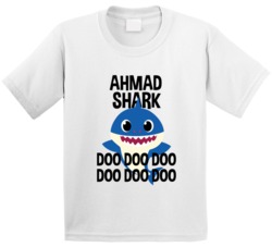Ahmad Shark Doo Doo Doo Baby Shark Popular Childrens Show Personalized Ahmad Shark Doo Doo Doo Baby Shark Popular Childrens Show Personalized