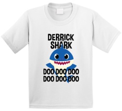 Derrick Shark Doo Doo Doo Baby Shark Popular Childrens Show Personaliz Derrick Shark Doo Doo Doo Baby Shark Popular Childrens Show Personaliz