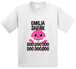 Emilia Shark Doo Doo Doo Baby Shark Popular Childrens Show Personalize Emilia Shark Doo Doo Doo Baby Shark Popular Childrens Show Personalize