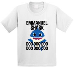 Emmanuel Shark Doo Doo Doo Baby Shark Popular Childrens Show Personali Emmanuel Shark Doo Doo Doo Baby Shark Popular Childrens Show Personali