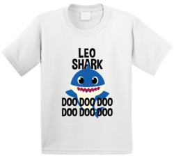 Leo Shark Doo Doo Doo Baby Shark Popular Childrens Show Personalized T Leo Shark Doo Doo Doo Baby Shark Popular Childrens Show Personalized T