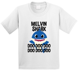 Melvin Shark Doo Doo Doo Baby Shark Popular Childrens Show Personalize Melvin Shark Doo Doo Doo Baby Shark Popular Childrens Show Personalize
