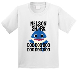 Nelson Shark Doo Doo Doo Baby Shark Popular Childrens Show Personalize Nelson Shark Doo Doo Doo Baby Shark Popular Childrens Show Personalize