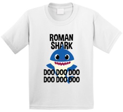 Roman Shark Doo Doo Doo Baby Shark Popular Childrens Show Personalized Roman Shark Doo Doo Doo Baby Shark Popular Childrens Show Personalized