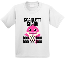 Scarlett Shark Doo Doo Doo Baby Shark Popular Childrens Show Personali Scarlett Shark Doo Doo Doo Baby Shark Popular Childrens Show Personali