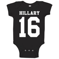 Hillary Clinton For President Campaign Jersey Style Baby One Piece Hillary Clinton For President Campaign Jersey Style Baby One Piece