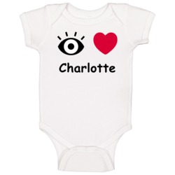 Charlotte I Love Charlotte Custom Baby One Piece Charlotte I Love Charlotte Custom Baby One Piece