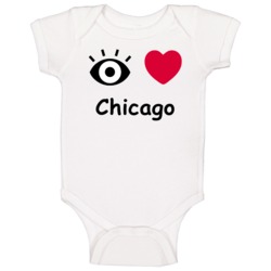 Chicago I Love Chicago Custom Baby One Piece Chicago I Love Chicago Custom Baby One Piece