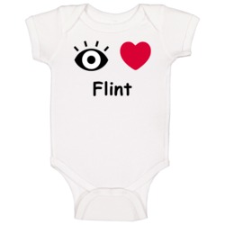 Flint I Love Flint Custom Baby One Piece Flint I Love Flint Custom Baby One Piece