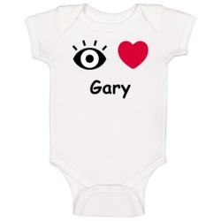 Gary I Love Gary Custom Baby One Piece Gary I Love Gary Custom Baby One Piece